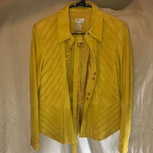 Worth yellow genuine leather jacket